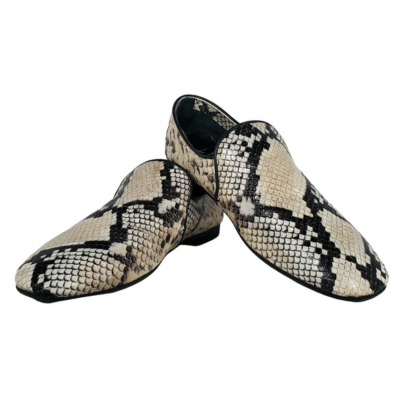 AQUATALIA REVY Weatherproof Snake Print Loafers Size 7 made in Italy - Picture 1 of 7